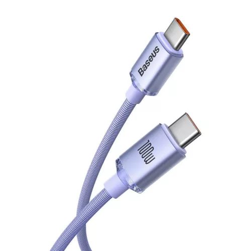 Baseus CAJY000605 Crystal Shine sorozat adatkábel USB-C - USB-C 100W -6932172602888 2 kép