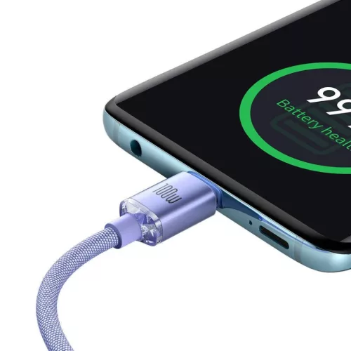 Baseus CAJY000605 Crystal Shine sorozat adatkábel USB-C - USB-C 100W -6932172602888 4 kép