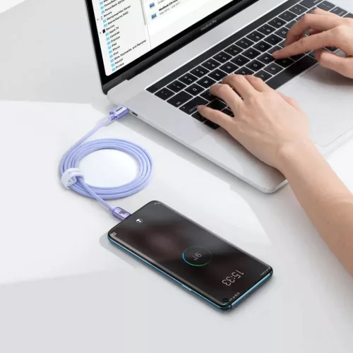 Baseus CAJY000605 Crystal Shine sorozat adatkábel USB-C - USB-C 100W -6932172602888 5 kép