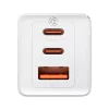 Baseus CCGP120202 GaN5 Pro Gyorstöltő USB-A + 2x USB-C 65W Fehér-6932172617516 2 kép