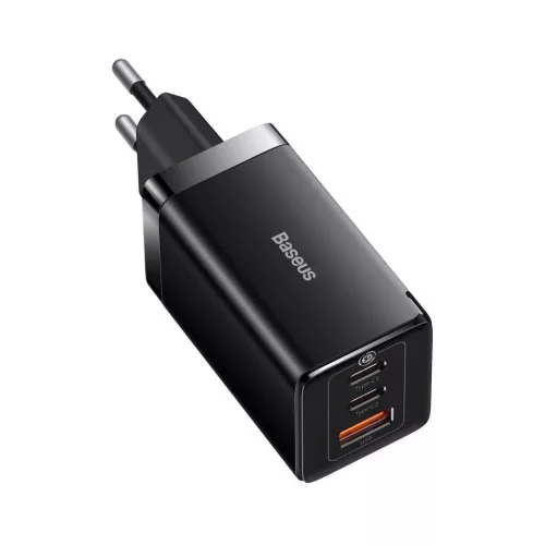 Baseus CCGP120201 GaN5 Pro Gyors Töltő USB-A + 2x USB-C 65W Fekete-6932172617523 3 kép