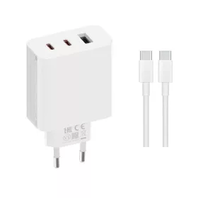   Xiaomi 2C1A (2xUSB-C,1xUSB-A) 65W GaN utazó töltő Fehér (Szervizcsomag)