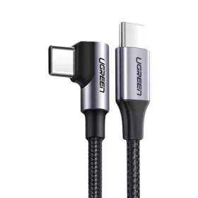   Ugreen US255 50123 USB-C (egyenes) / USB-C (szögletes) PD QC kábel 60W 3A 1m - szürke