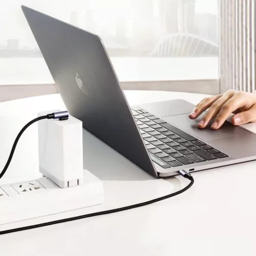 Ugreen US255 50123 USB-C (egyenes) / USB-C (szögletes) PD QC kábel 6-6957303803736 3 kép