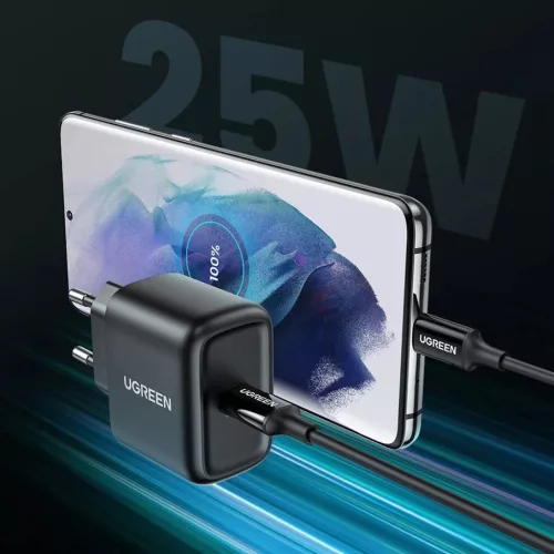 Ugreen USB Type C töltő 25W Power Delivery + USB Type C kábel 2m fe-6957303804108 10 kép