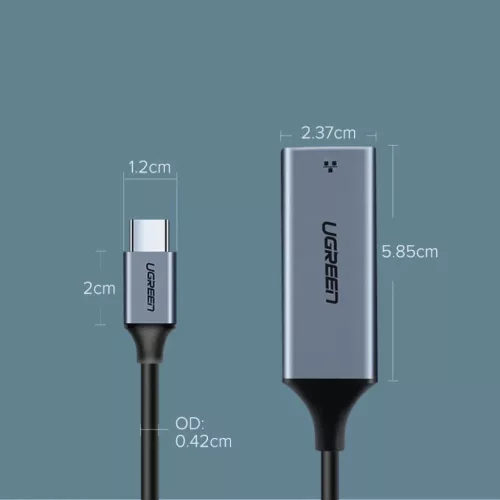 Ugreen külső hálózati adapter RJ45 - USB Type C (1000 Mbps / 1 Gbp-6957303804191 10 kép
