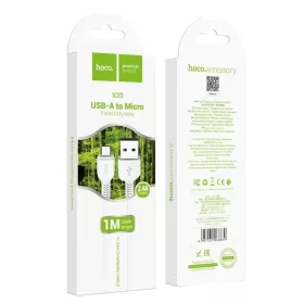 HOCO X20 Micro USB 3.1A 1M Fehér kábel-6957531068839 1 kép