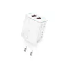 FONENG fali töltő EU63 2.4A 12W 2xUSB + kábel Lightning Fehér-6970462513988 3 kép