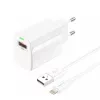 FONENG hálózati töltő EU64 18W 1xUSB QC3.0 + kábel Lightning Feh�-6970462514725 2 kép