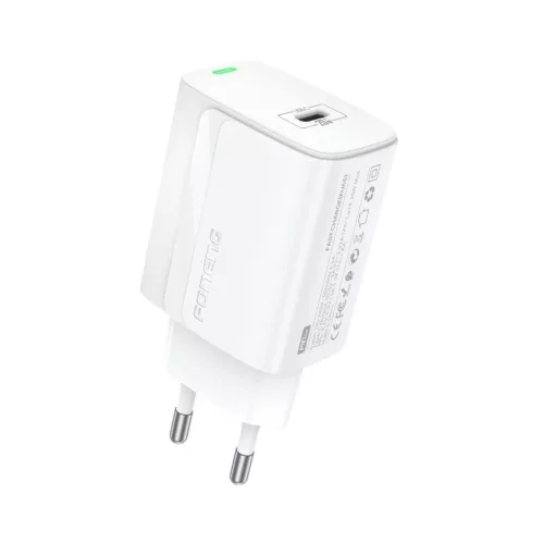 FONENG fali töltő EU65 PD 20W 1xUSB-C Fehér-6970462514893 2 kép