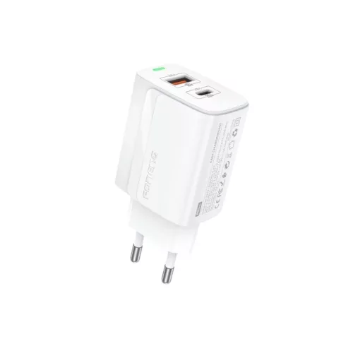 FONENG fali töltő EU66 PD 20W 1xUSB-C + 1xUSB QC3.0 + kábel USB-C --6970462515425 3 kép
