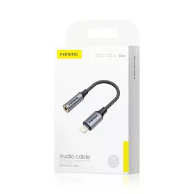 FONENG adapter BM30 Lightning - JACK 3.5MM 0.14M Fekete