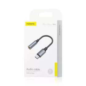FONENG adapter BM30 USB-C - JACK 3.5MM 0.14M Fekete
