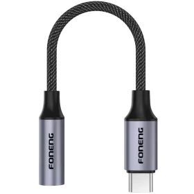 FONENG adapter BM30 USB-C - JACK 3.5MM 0.14M Fekete-6970462518976 2 kép