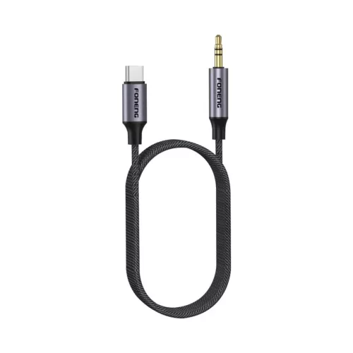 FONENG BM31 USB-C - JACK 3.5MM 1M kábel Fekete-6970462519003 2 kép