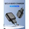 JELLICO hálózati töltő C32 18W 1xUSB QC3.0 + kábel Micro USB Feke-6973771103055 4 kép