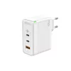 JELLICO fali töltő C118 GaN PD 100W 2xUSB-C + 1xUSB QC3.0 Fehér-6974929204112 1 kép