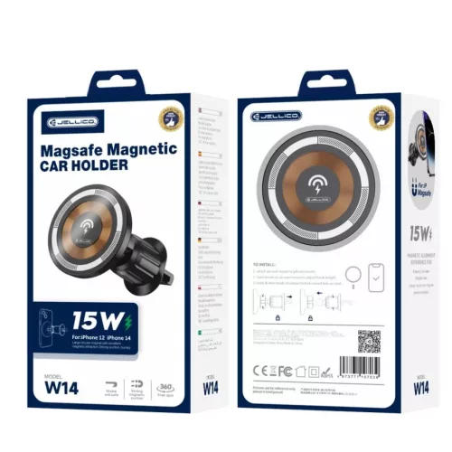 JELLICO autós telefontartó vezeték nélküli töltéssel Magsafe W1-6974929204587 1 kép