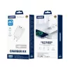 JELLICO fali töltő EU19 GaN PD 40W 2xUSB-C + kábel USB-C - USB-C Fe-6974929204761 2 kép
