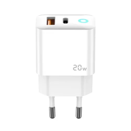JELLICO EU11 PD 20W hálózati töltő 1xUSB-C + 1xUSB QC3.0 + kábel -6974929204945 3 kép