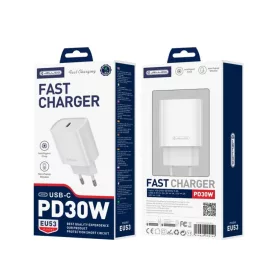 JELLICO fali töltő EU53 PD 30W 1xUSB-C Fehér-6974929205249 1 kép