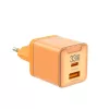 JELLICO fali töltő EU55 GaN PD 33W 1xUSB-C + 1xUSB QC3.0 Narancssárga