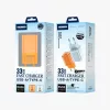 JELLICO fali töltő EU55 GaN PD 33W 1xUSB-C + 1xUSB QC3.0 Narancssár-6974929205829 1 kép