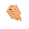 JELLICO fali töltő EU55 GaN PD 33W 1xUSB-C + 1xUSB QC3.0 Narancssár-6974929205829 5 kép