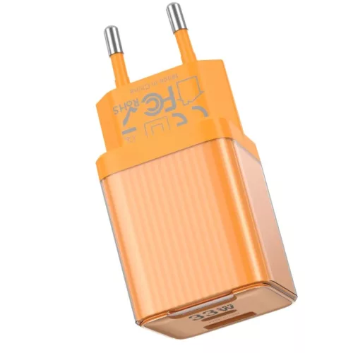 JELLICO fali töltő EU55 GaN PD 33W 1xUSB-C + 1xUSB QC3.0 Narancssár-6974929205829 6 kép