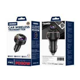 JELLICO transmitter FM FM2 PD 30W 1xUSB-C + 1xUSB QC3.0 Fekete-6974929206154 1 kép