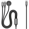 JELLICO kábel B25 3 az 1-ben (Apple Watch) 3.1A 1.2M Fekete