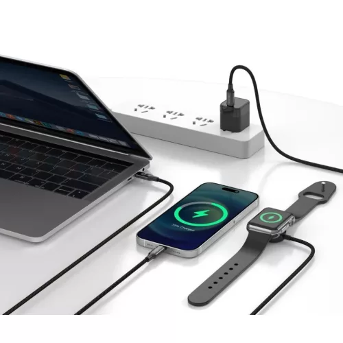 JELLICO kábel B25 3 az 1-ben (Apple Watch) 3.1A 1.2M Fekete-6974929206352 3 kép