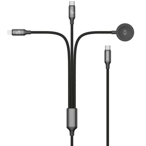 JELLICO kábel B25 3 az 1-ben (Apple Watch) 3.1A 1.2M Fekete-6974929206352 4 kép