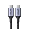 Ugreen USB Type-C/ USB Type-C kábel QC 3.0 FCP 480 Mbps gyorstöltéssel 3A 2m szürke (70429 US316)