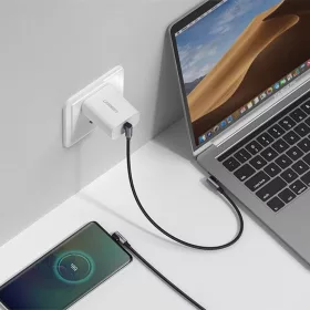 Ugreen USB Type-C / USB Type-C kábel döntött fejjel PD FCP 3A 1m sz-6957303875290 2 kép