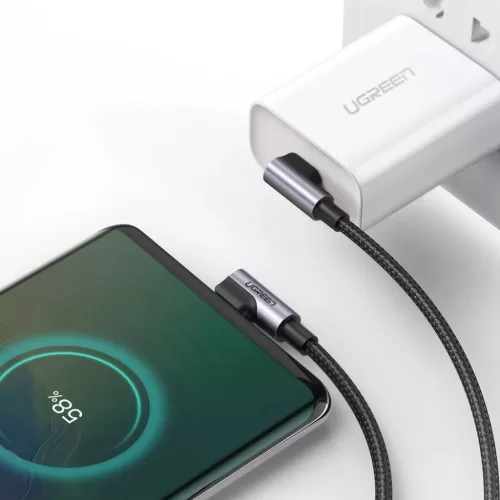 Ugreen USB Type-C / USB Type-C kábel döntött fejjel PD FCP 3A 1m sz-6957303875290 6 kép