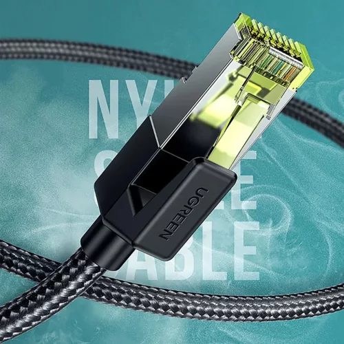 Ugreen NW150 80425 Ethernet RJ45 Cat 7 10Gbps Kábel 5m - Fekete-6957303806058 2 kép