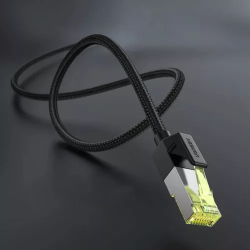 Ugreen NW150 80425 Ethernet RJ45 Cat 7 10Gbps Kábel 5m - Fekete-6957303806058 5 kép