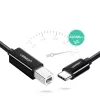 Ugreen US241 USB-C 2.0 - USB-B kábel 1 m - fekete-6957303888115 5 kép