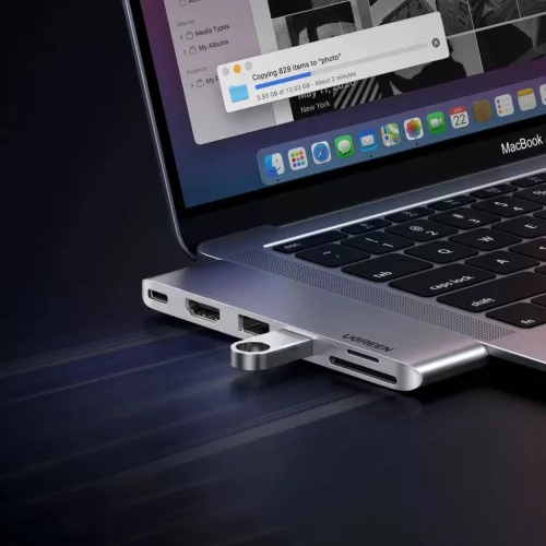 HUB Ugreen CM380 2xUSB C - HDMI/2xUSB 3.0/SD TF/USB C PD - szürke-6957303888566 3 kép