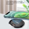 Bútorba építhető 10W vezeték nélküli töltő, USB porttal feket- 4 kép