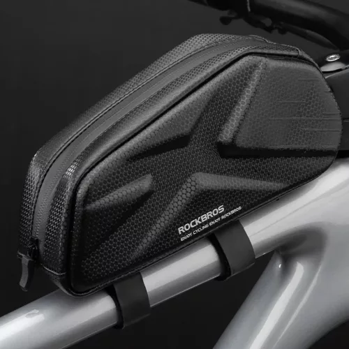 Rockbros kerékpártáska, merev, vázra, felső csőre, 1.4l - Fekete-5907769374302 4 kép
