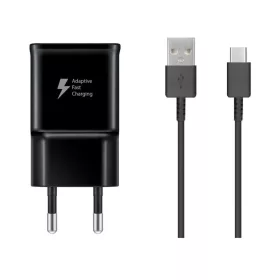   EP-TA200EBE + EP-DG970BBE Samsung 15W Utazó Töltő + USB-C Adatkábel Fekete (OOB Bulk)