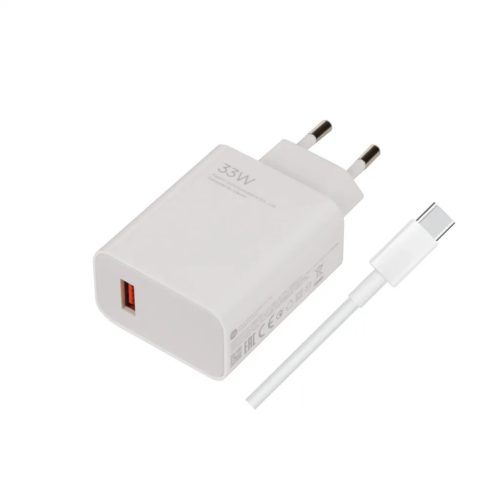 Xiaomi MDY-11-EZ USB-A 33W Töltő + Kábel USB-C Fehér (Bulk)-8596311224003 1 kép