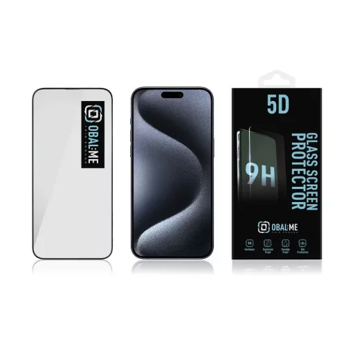 OBAL:ME 5D üvegfólia Apple iPhone 15 Pro-hoz fekete-8596311236051 3 kép