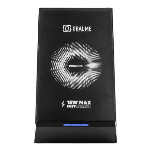 OBAL:ME StandCharger Vezeték nélküli töltőállomás 15W Fekete-8596311256035 2 kép