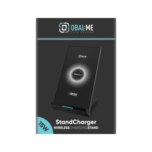 OBAL:ME StandCharger Vezeték nélküli töltőállomás 15W Fekete-8596311256035 8 kép
