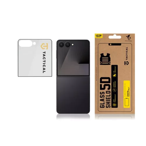  Samsung Galaxy Z Flip 7 fekete Tactical Glass Shield 5D (Külső) üv-8596311296314 6 kép