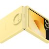 EF-PF741TYE Samsung Szilikon Tok Gyűrűvel Galaxy Z Flip 6 Sárga Tok-8806095620091 3 kép