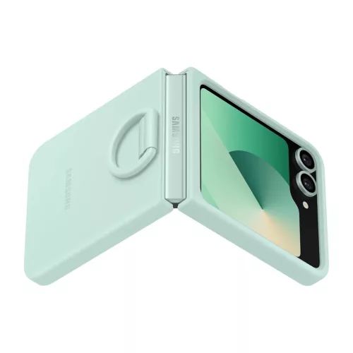 EF-PF741TME Samsung Szilikontok Gyűrűvel Galaxy Z Flip 6-hoz Menta-8806095620114 3 kép